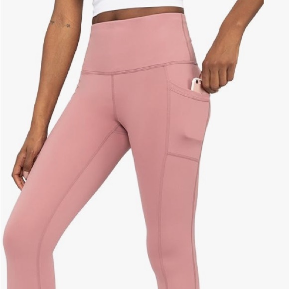 Yogalious Lux Nostalgia Rose Lux High Waist Ultra Soft Ankle Leggings SZ S - Picture 6 of 6